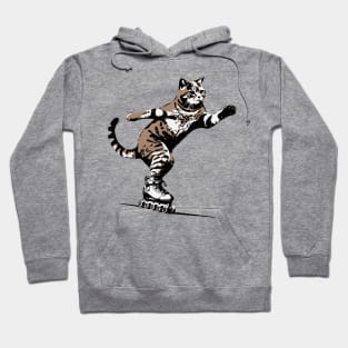 Rollerblading Cat Hoodie